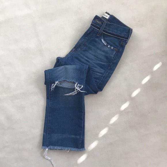 madewell retro crop bootcut jeans